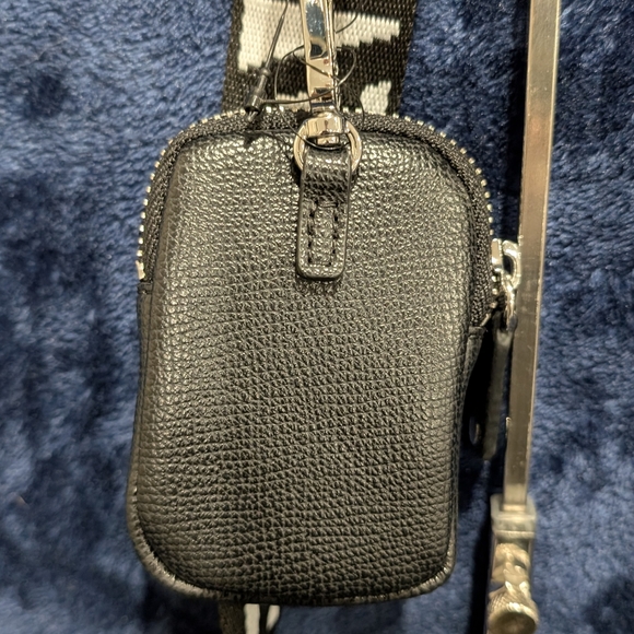 Karl Lagerfeld Black Satchel/Crossbody with Ear Bud case/ Guitar Strap, NWT - Picture 7 of 12